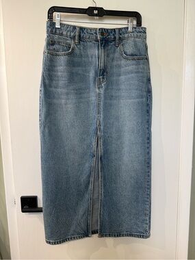 Free People Denim Midi skirt